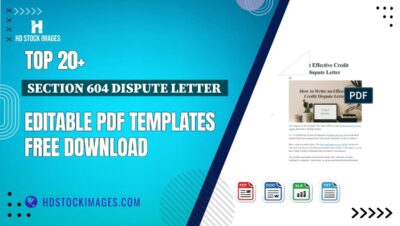 Top 20+ Section 604 Dispute Letter  Editable PDF Templates Free Download