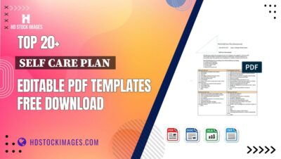 Top 20+ Self Care Plan  Editable PDF Templates Free Download