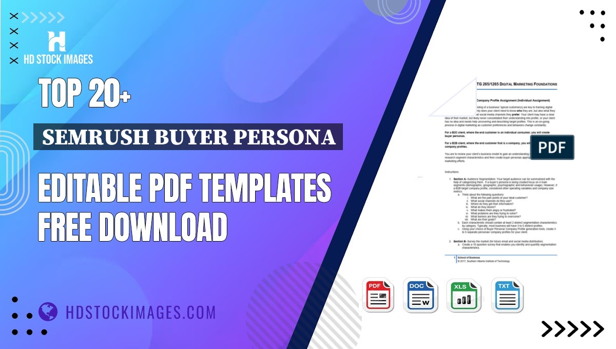 Top 20+ Semrush Buyer Persona Editable PDF Templates Free Download