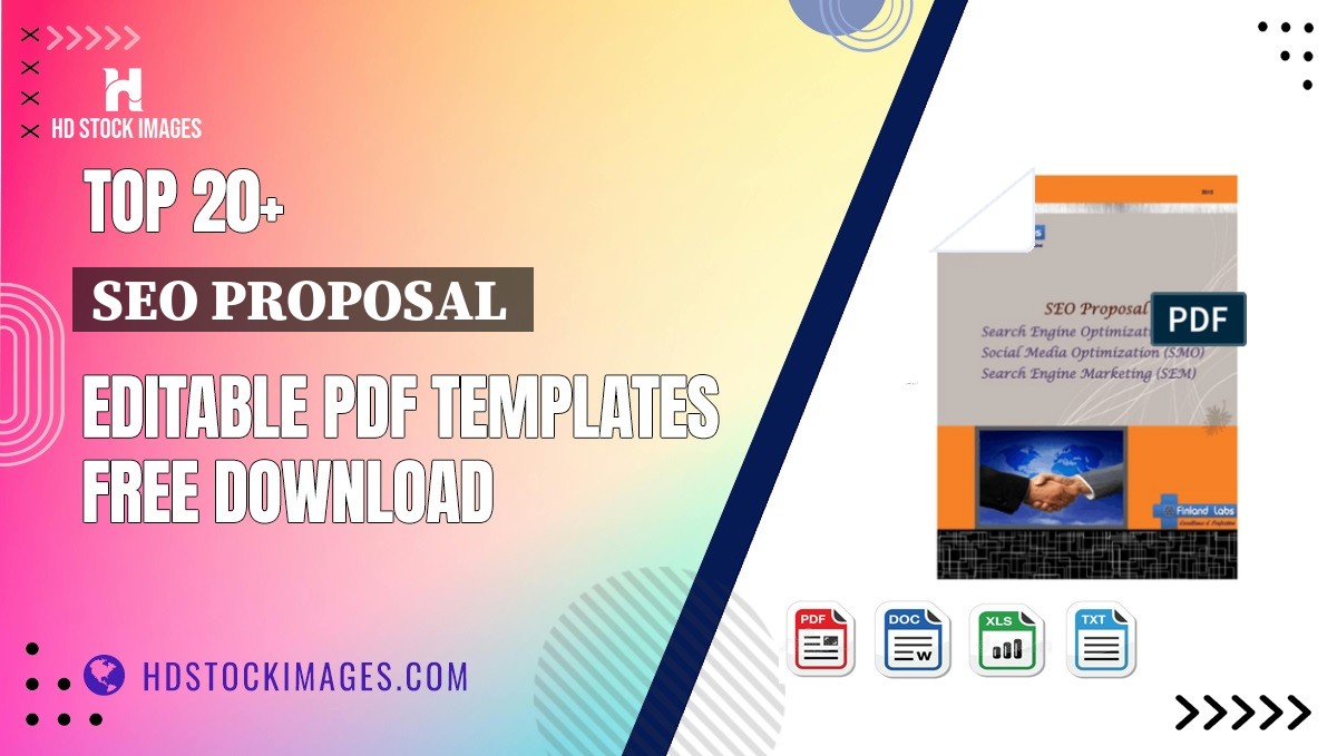 Top 20+ Seo Proposal  Editable PDF Templates Free Download