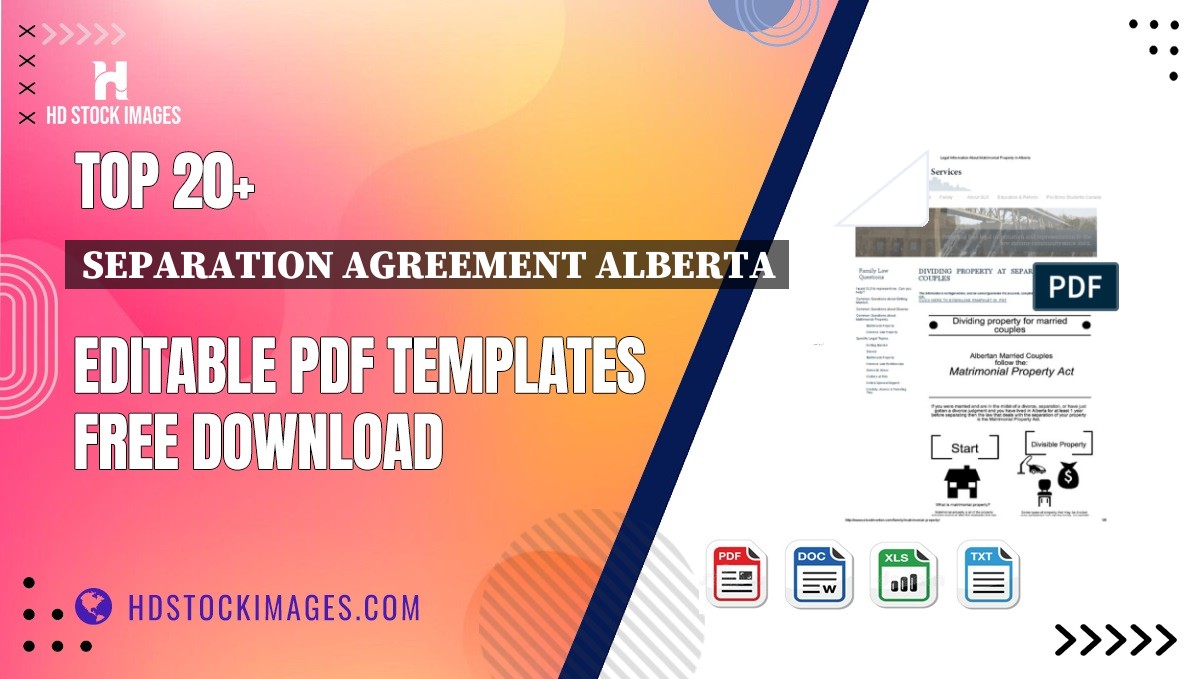 Top 20+ Separation Agreement Alberta Editable PDF Templates Free Download