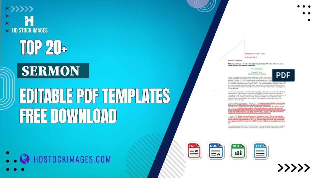 Top 20+ Sermon   Editable PDF Templates Free Download