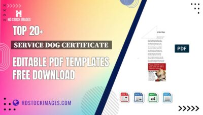 Top 20+ Service Dog Certificate Editable PDF Templates Free Download