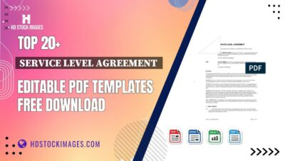 Top 20+ Service Level Agreement  Editable PDF Templates Free Download