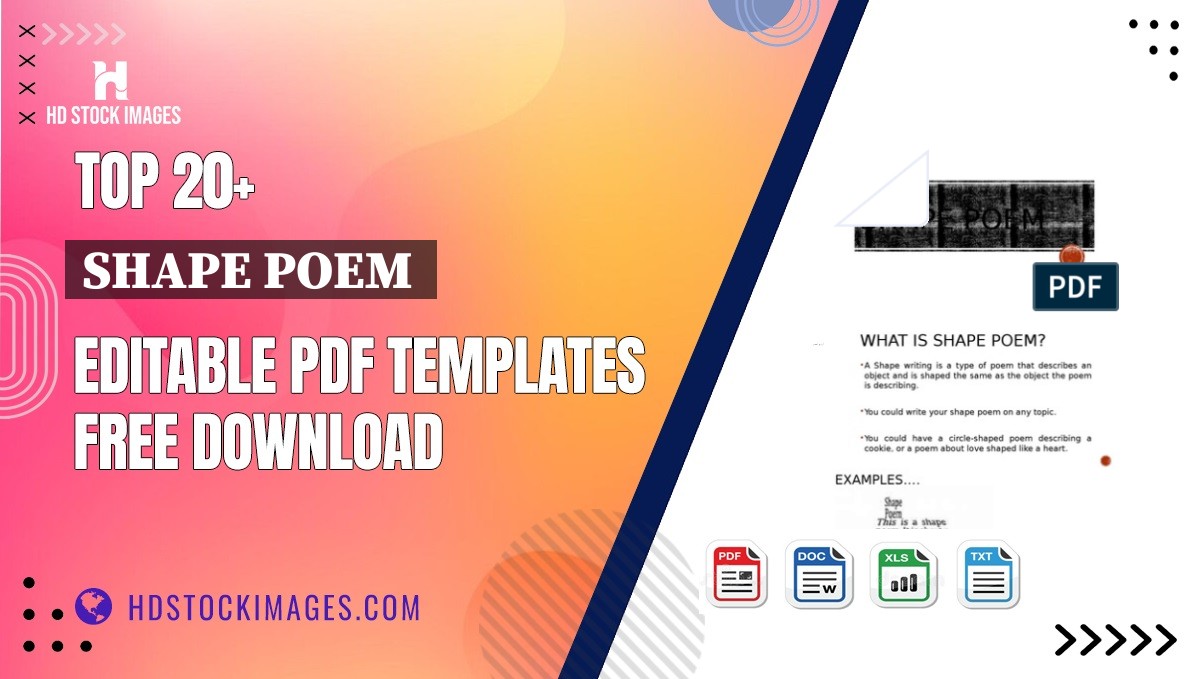 Top 20+ Shape Poem  Editable PDF Templates Free Download