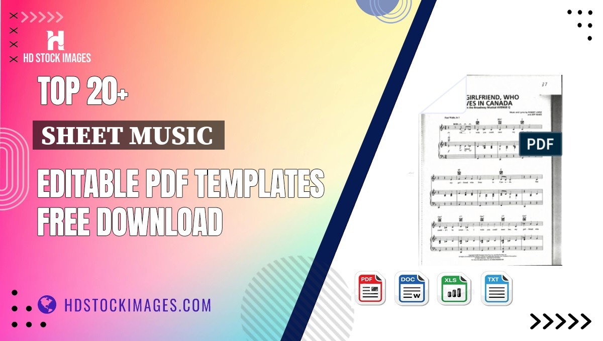 Top 20+ Sheet Music  Editable PDF Templates Free Download