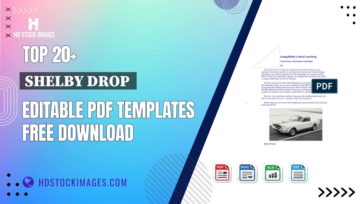 Top 20+ Shelby Drop  Editable PDF Templates Free Download