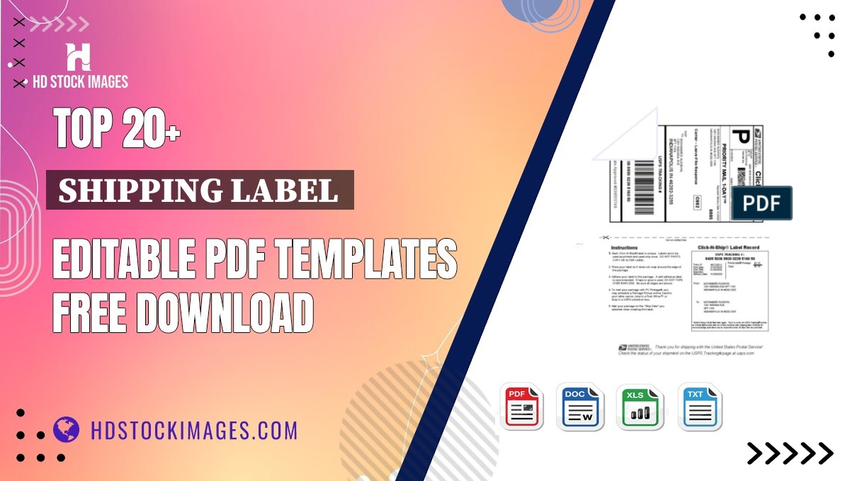 Top 20+ Shipping Label  Editable PDF Templates Free Download