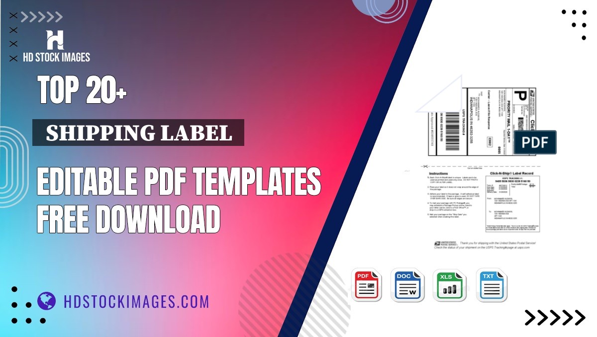 Top 20+  Shipping Label  Editable PDF Templates Free Download