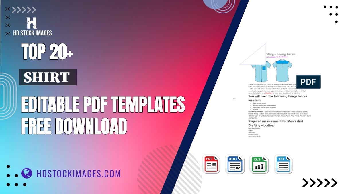 Top 20+ Shirt  Editable PDF Templates Free Download