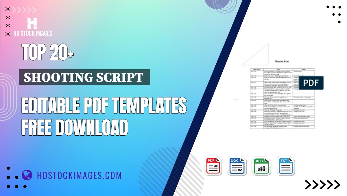 Top 20+ Shooting Script  Editable PDF Templates Free Download