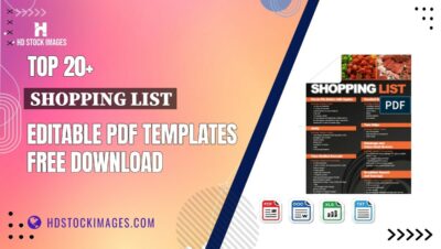 Top 20+ Shopping List Editable PDF Templates Free Download