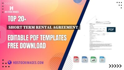 Top 20+ Short Term Rental Agreement  Editable PDF Templates Free Download