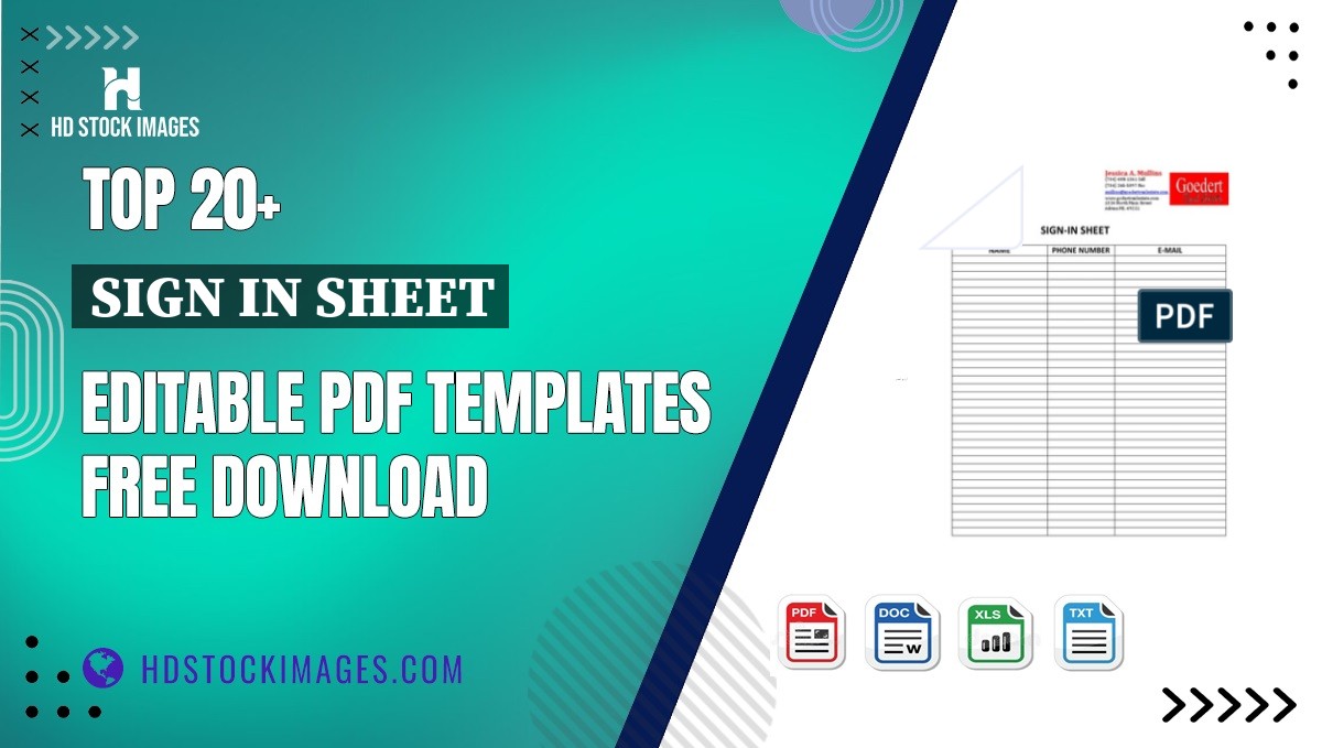 Top 20+ Sign In Sheet Editable PDF Templates Free Download