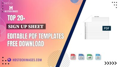 Top 20+ Sign Up Sheet  Editable PDF Templates Free Download