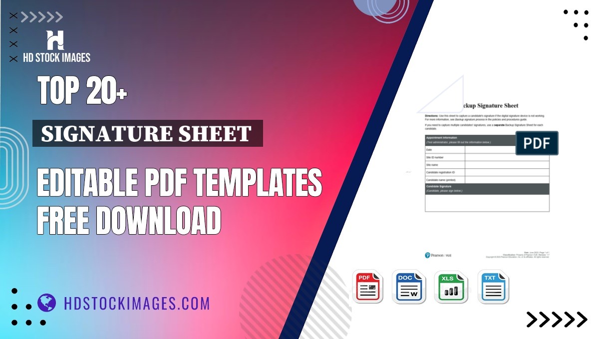 Top 20+ Signature Sheet  Editable PDF Templates Free Download