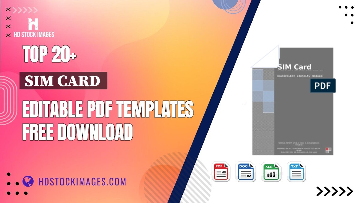 Top 20+ Sim Card  Editable PDF Templates Free Download