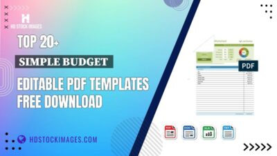 Top 20+ Simple Budget  Editable PDF Templates Free Download