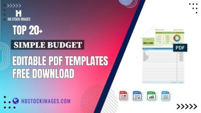 Top 20+ Simple Budget Editable PDF Templates Free Download