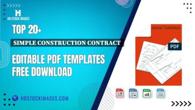 Top 20+ Simple Construction Contract  Editable PDF Templates Free Download