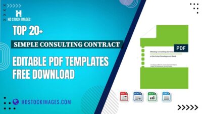 Top 20+ Simple Consulting Contract  Editable PDF Templates Free Download