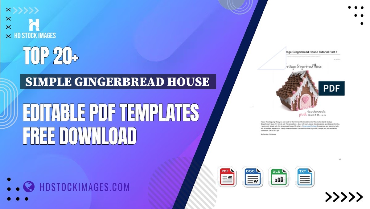 Top 20+ Simple Gingerbread House  Editable PDF Templates Free Download