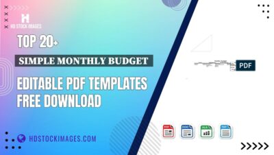 Top 20+ Simple Monthly Budget  Editable PDF Templates Free Download