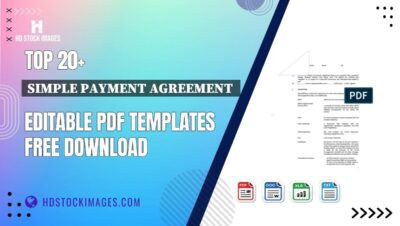 Top 20+ Simple Payment Agreement Editable PDF Templates Free Download