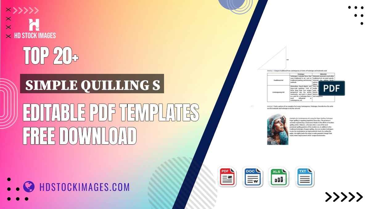 Top 20+ Simple Quilling S Editable PDF Templates Free Download