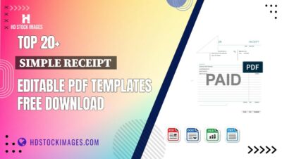 Top 20+ Simple Receipt Editable PDF Templates Free Download