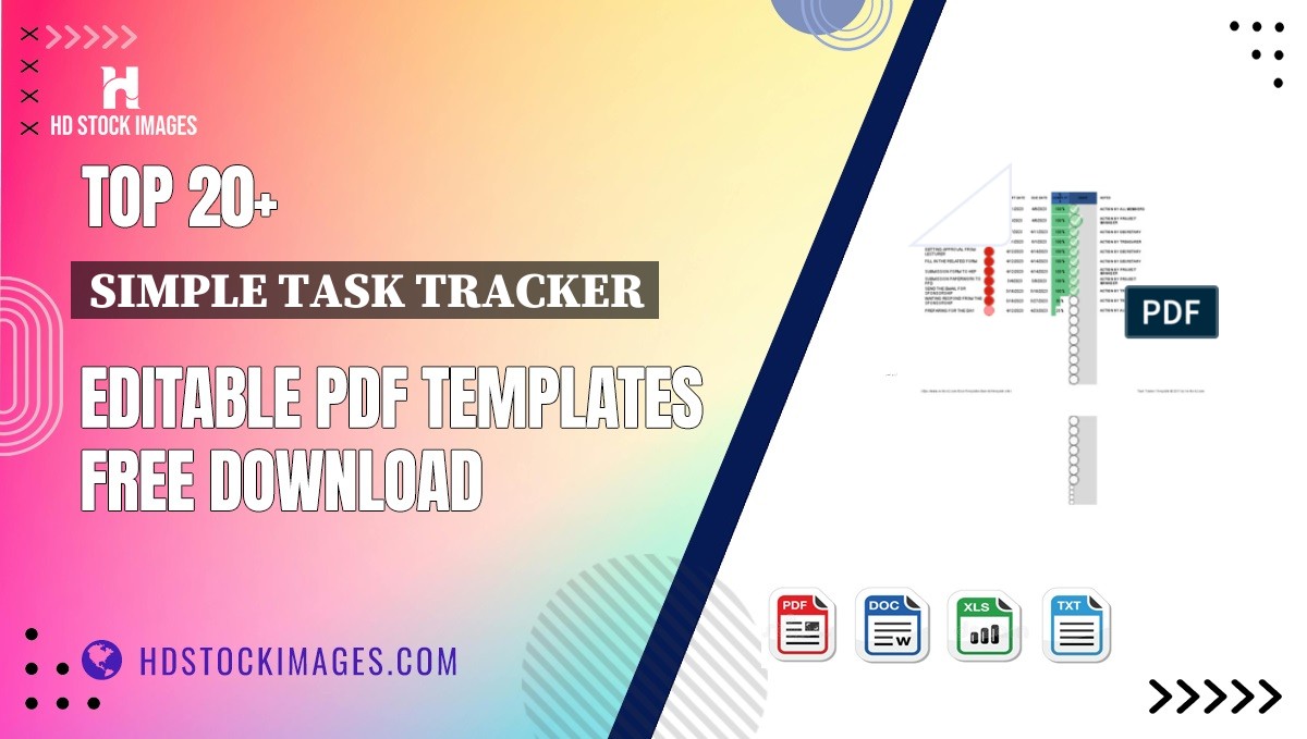 Top 20+ Simple Task Tracker Editable PDF Templates Free Download