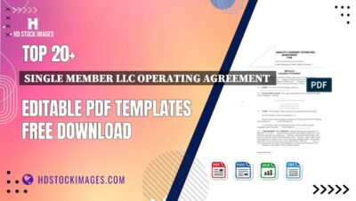 Top 20+ Single Member Llc Operating Agreement Editable PDF Templates Free Download