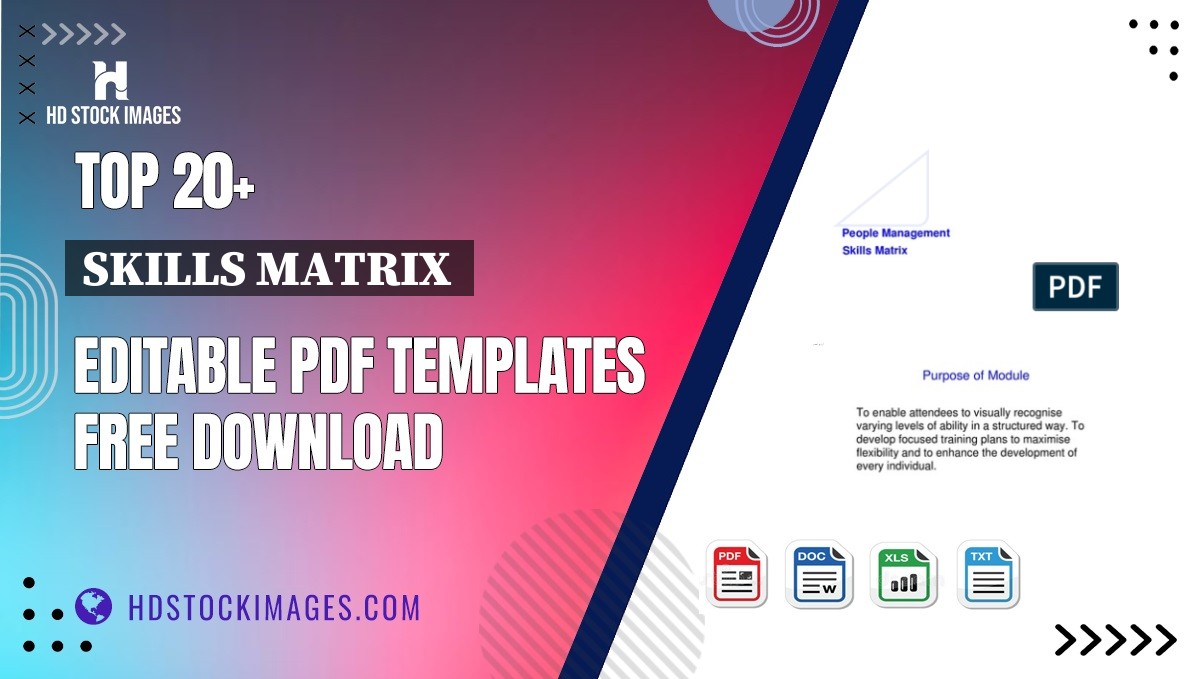 Top 20+ Skills Matrix  Editable PDF Templates Free Download