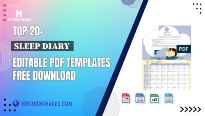 Top 20+ Sleep Diary  Editable PDF Templates Free Download