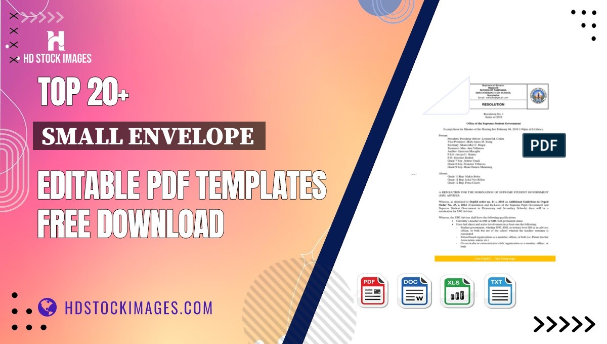 Top 20+ Small Envelope  Editable PDF Templates Free Download