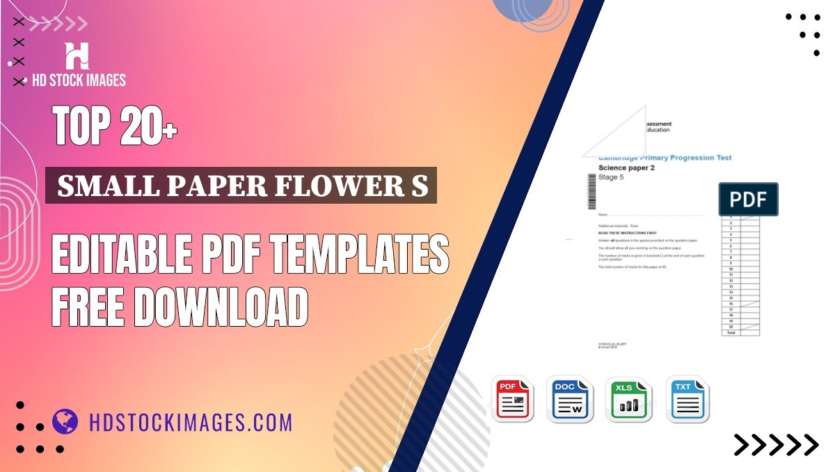 Top 20+ Small Paper Flower S Editable PDF Templates Free Download