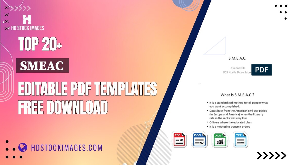 Top 20+ Smeac  Editable PDF Templates Free Download