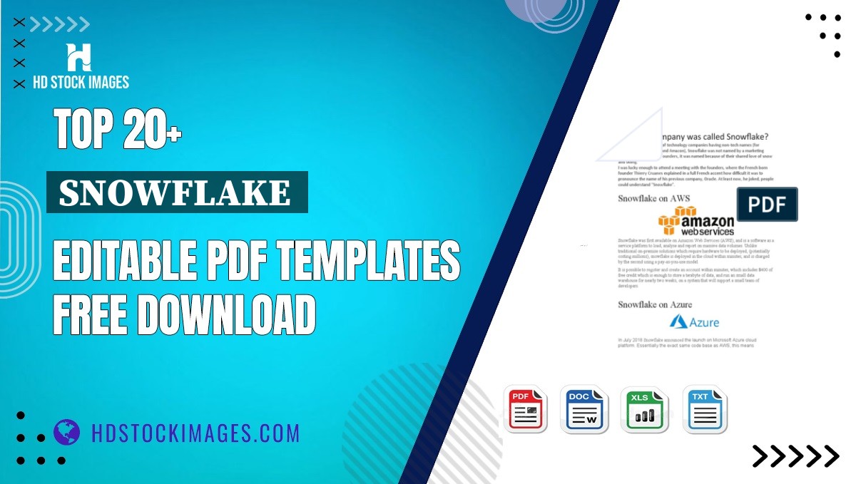 Top 20+ Snowflake  Editable PDF Templates Free Download