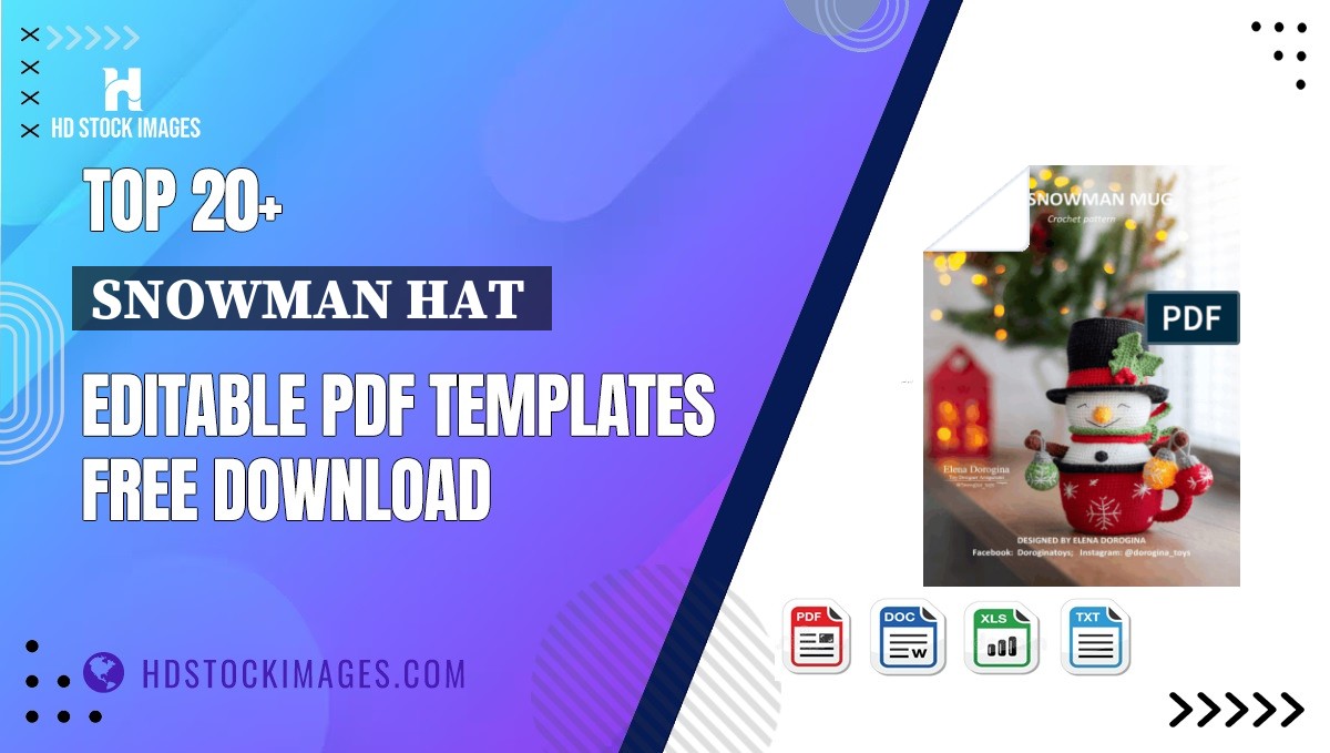 Top 20+ Snowman Hat  Editable PDF Templates Free Download