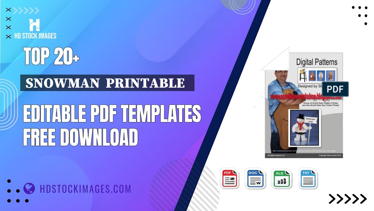 Top 20+ Snowman  Printable   Editable PDF Templates Free Download