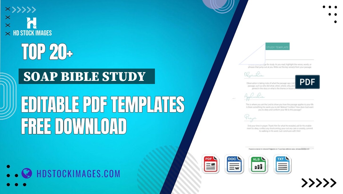 Top 20+ Soap Bible Study   Editable PDF Templates Free Download