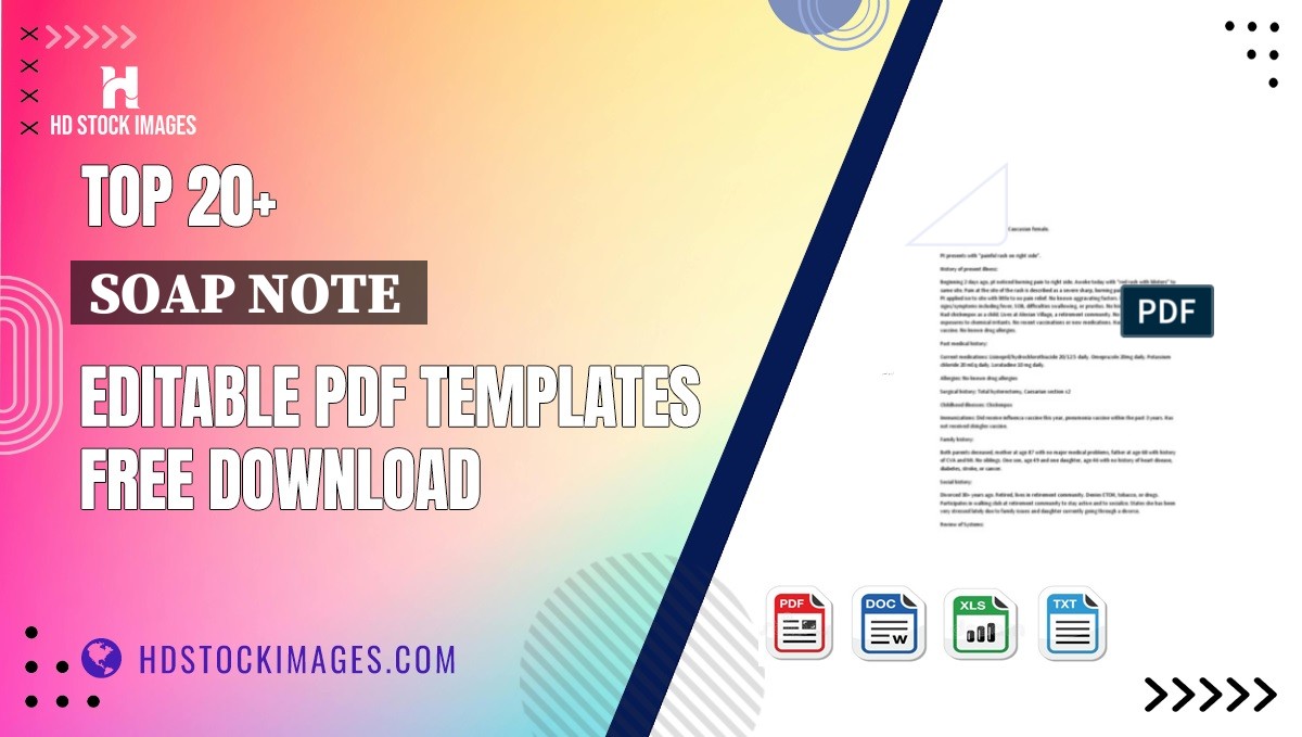 Top 20+ Soap Note  Editable PDF Templates Free Download