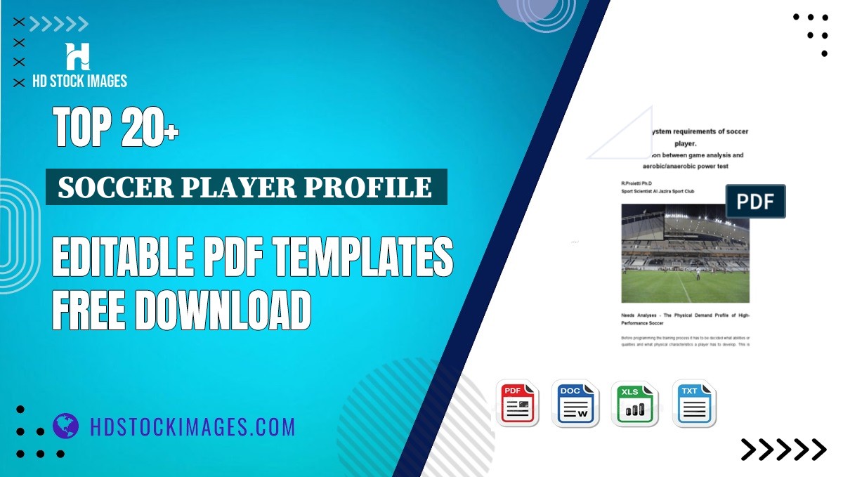 Top 20+ Soccer Player Profile  Editable PDF Templates Free Download