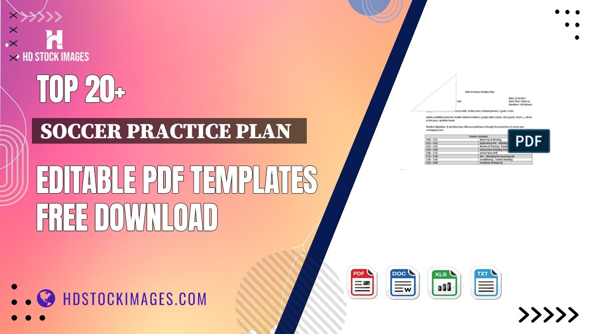 Top 20+ Soccer Practice Plan   Editable PDF Templates Free Download