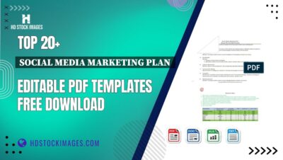 Top 20+ Social Media Marketing Plan  Editable PDF Templates Free Download