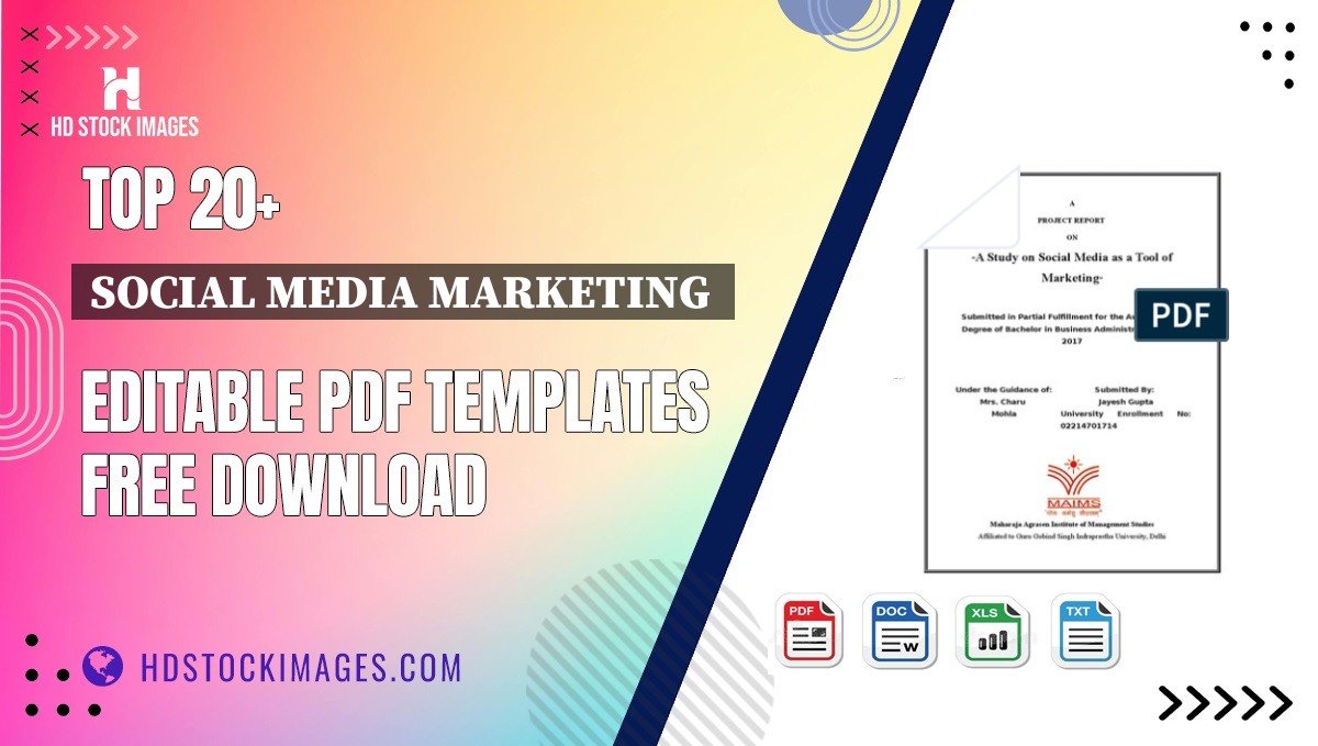 Top 20+ Social Media Marketing  Editable PDF Templates Free Download