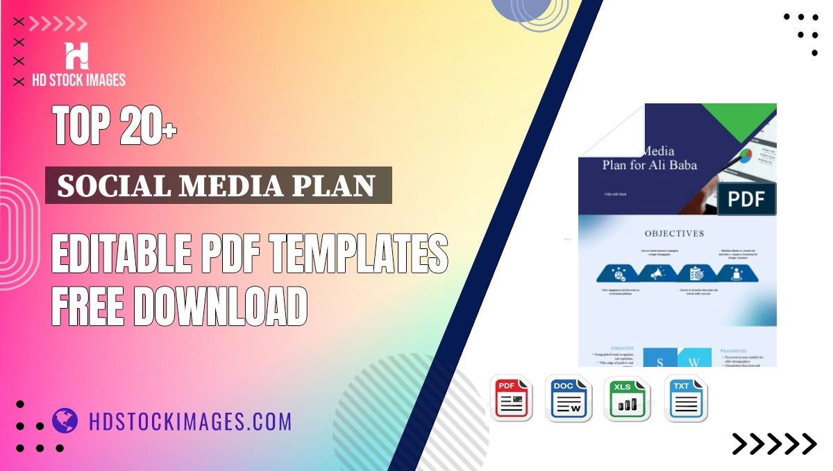 Top 20+ Social Media Plan  Editable PDF Templates Free Download