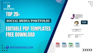 Top 20+ Social Media Portfolio  Editable PDF Templates Free Download