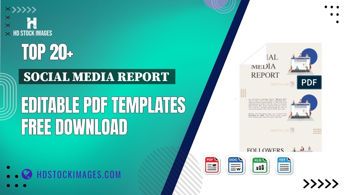 Top 20+ Social Media Report  Editable PDF Templates Free Download