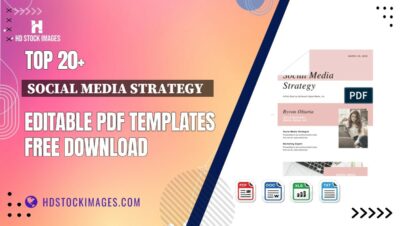 Top 20+ Social Media Strategy   Editable PDF Templates Free Download